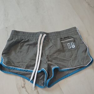 PINK Victoria's Secret Gray Shorts with Blue Accents